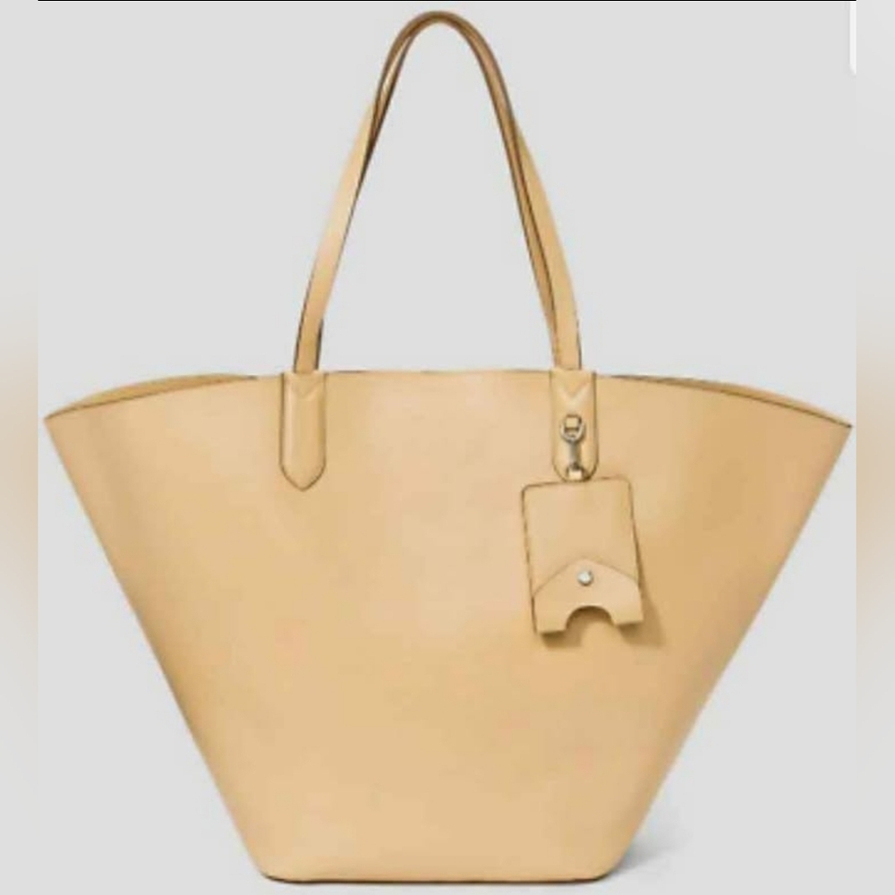 a new day fan tote purse in wheat nwt